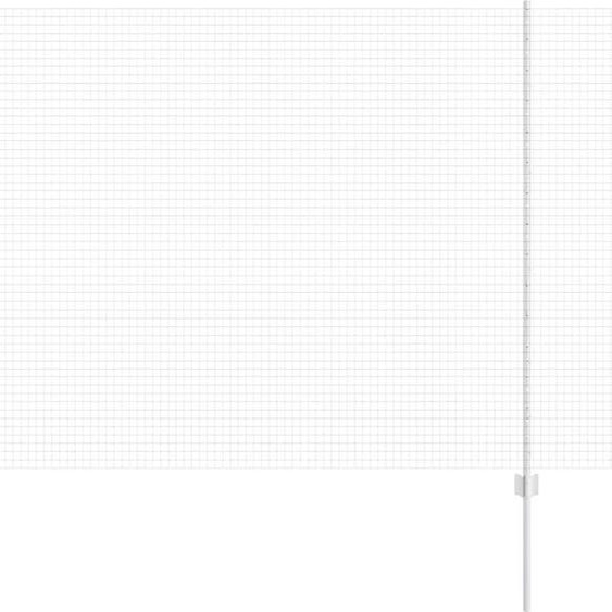 vidaXL Clôture avec poteaux Argent 1,5 x 25 m Acier