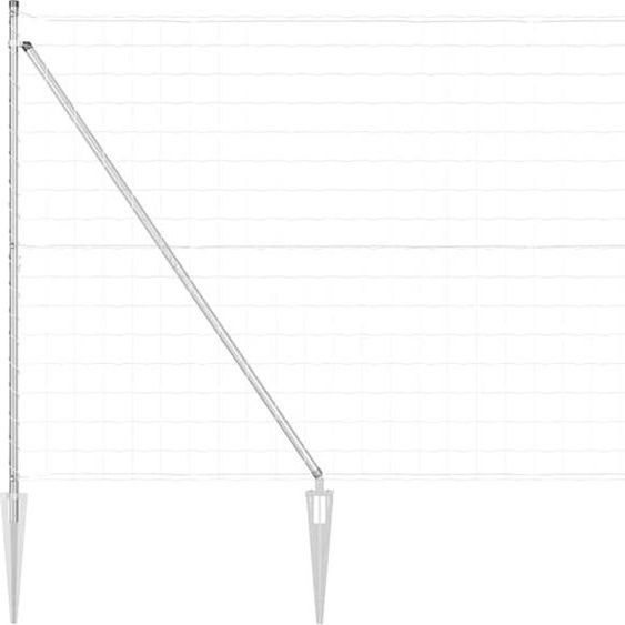 vidaXL Clôture avec poteaux Argent 1,6 x 10 m Acier