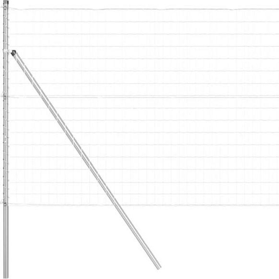 vidaXL Clôture avec poteaux argentés 1 x 25 m en acier et PVC