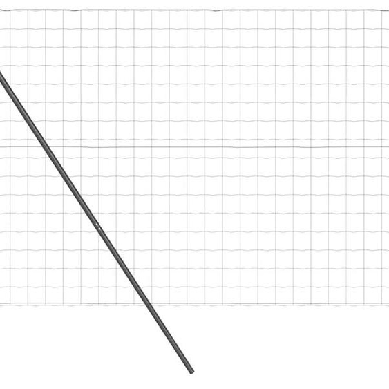 vidaXL Clôture avec poteaux Gris 1,6 x 10 m Acier