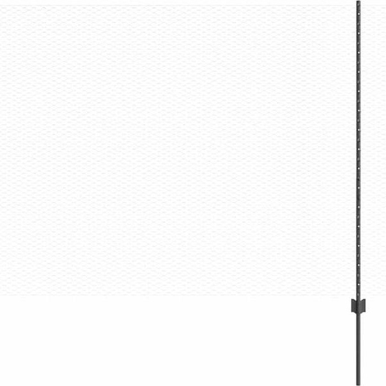 vidaXL Clôture avec poteaux Gris 1.6 x 25 m Acier et PVC