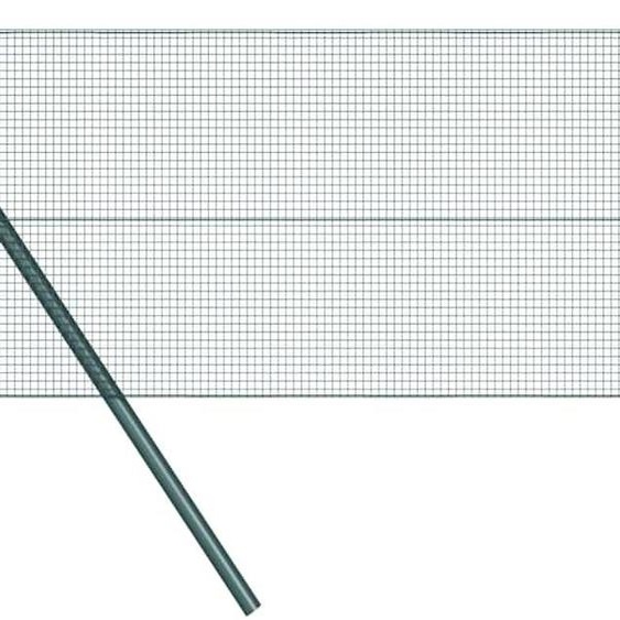 vidaXL Clôture avec poteaux Vert 0.4 x 50 m Acier