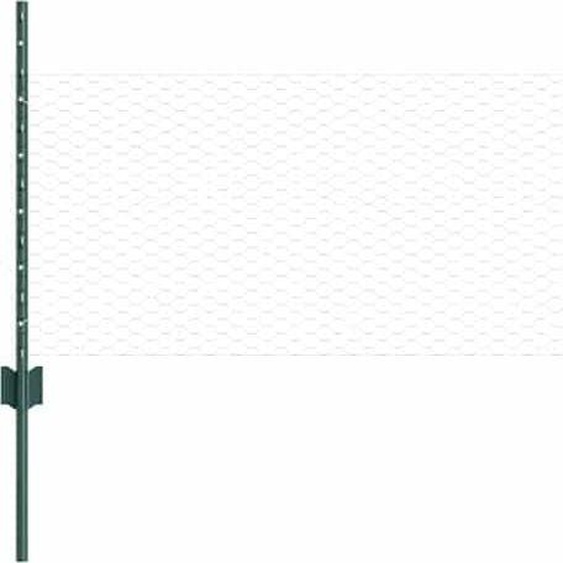 vidaXL Clôture avec poteaux Vert 0,5 x 50 m Acier