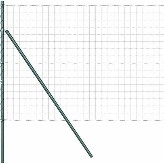 vidaXL Clôture avec poteaux Vert 1,2 x 25 m Acier