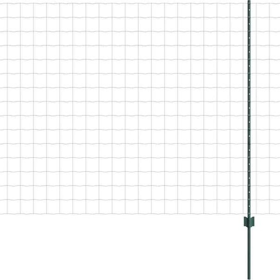 Clôture avec poteaux vidaXL, verte