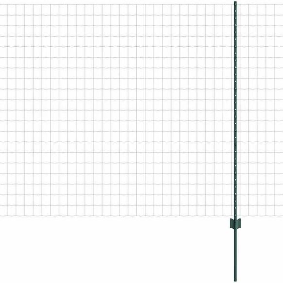 Clôture avec poteaux vidaXL, verte
