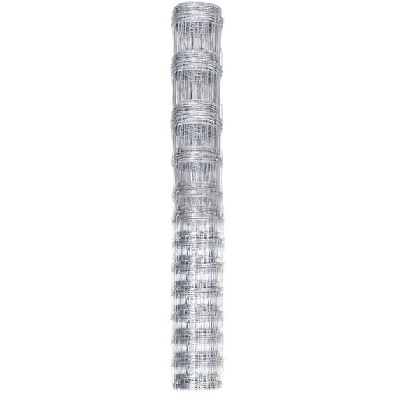 vidaXL Clôture de jardin Acier galvanisé 50x1,5 m Argenté