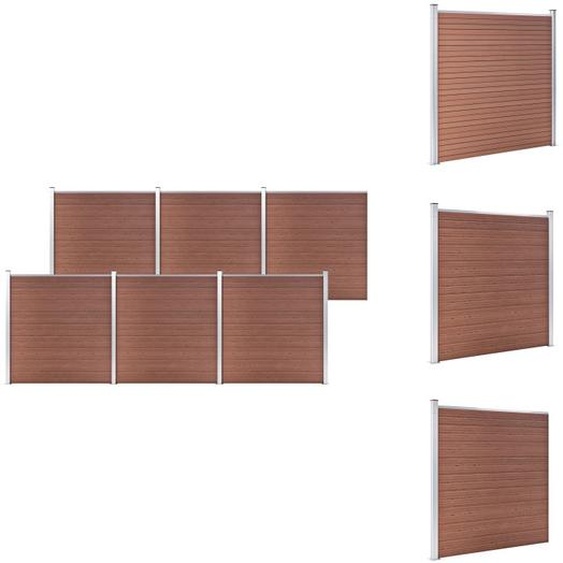 vidaXL Clôture de jardin WPC 1045x186 cm Marron - Panneaux de clôture
