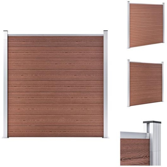 vidaXL Clôture de jardin WPC 180×186 cm Marron - Panneaux de clôture