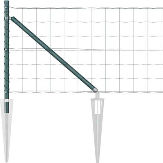vidaXL Clôture européenne avec pointes, 25 x 0,6 m, acier revêtu de PVC, couleur verte