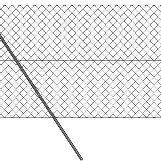 vidaXL Clôture en treillis métallique à fixer au sol, 25 x 1,2 m, gris