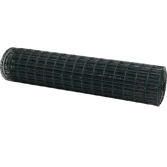 vidaXL Clôture Euro, 1,2 x 25 mètres, fer revêtu de PVC, couleur verte