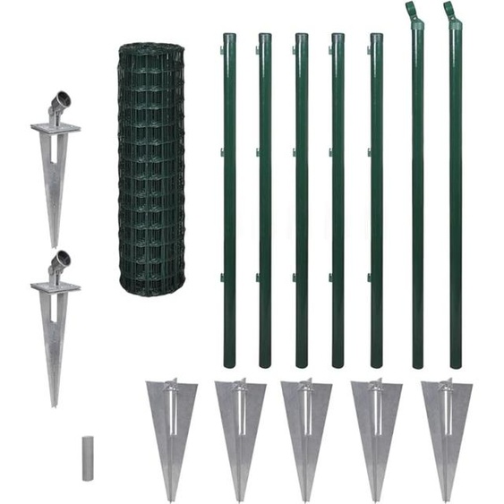 vidaXL Clôture européenne acier 10 x 1 m vert