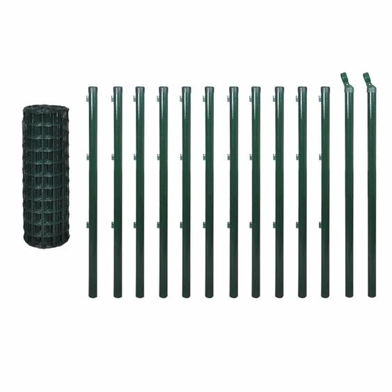 vidaXL Clôture européenne acier 25 x 1,2 m vert