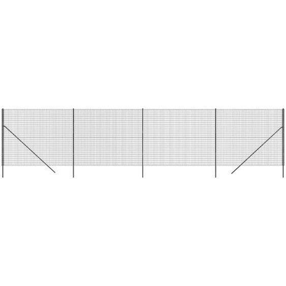 vidaXL Clôture grillagée Anthracite 2,2x10 m Acier galvanisé