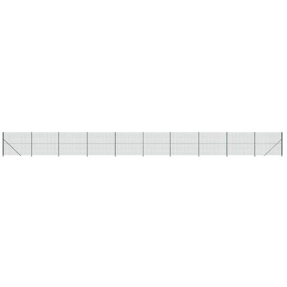 vidaXL Clôture grillagée avec bride de sol vert 1,4x25 m