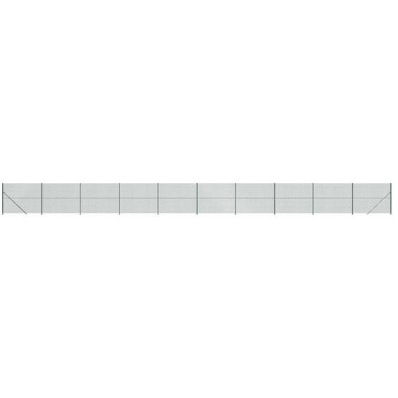 vidaXL Clôture grillagée avec bride de sol vert 1,6x25 m