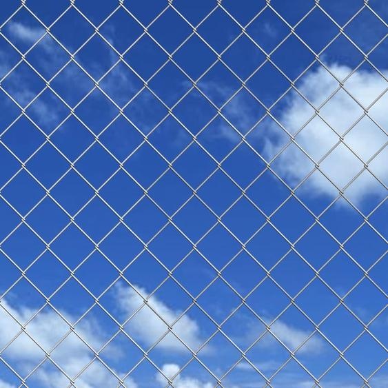 vidaXL Clôture grillagée avec poteaux Douilles de sol Acier galvanisé 15x0,8m