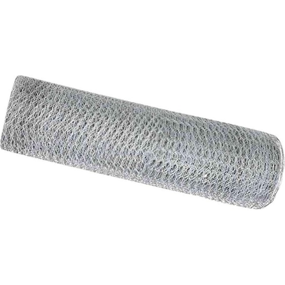 vidaXL Clôture hexagonale argent 0,8 x 25 m Acier galvanisé