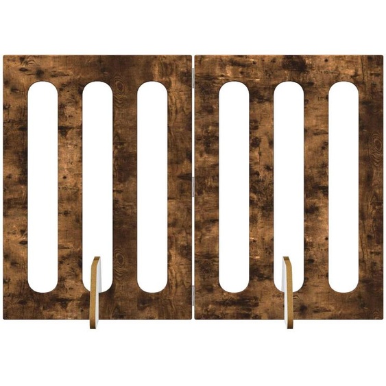vidaXL Clôture pliable pour animaux de compagnie, 2 pièces, bois dingénierie en chêne fumé
