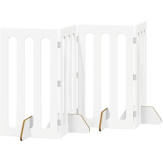 vidaXL Clôture pliable pour animaux domestiques 4 pièces Blanc 201 x 38 x 90 cm