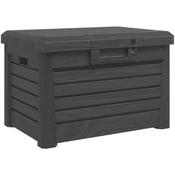 vidaXL Coffre à coussins dextérieur Anthracite 73x50,5x46,5 cm Polypropylène