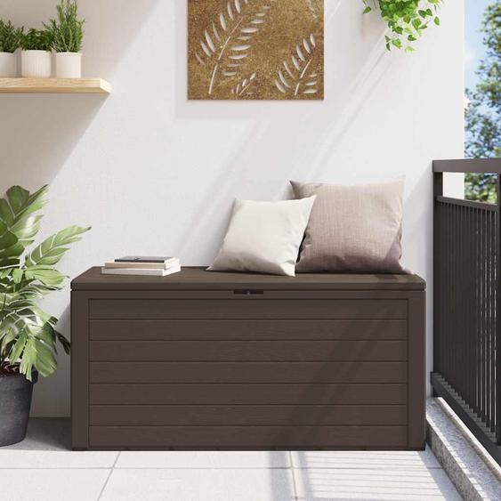 vidaXL Coffre de jardin brun 116x44x55 cm