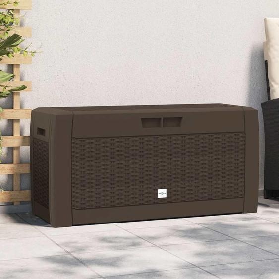 vidaXL Coffre de jardin Marron 119x48x60 cm Polypropylène