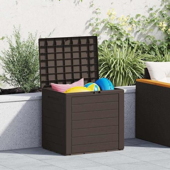 vidaXL Coffre de jardin Marron 58,5x46x55 cm Polypropylène