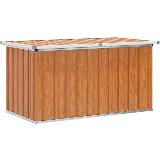 vidaXL Coffre de rangement dextérieur en bois 129 x 67 x 65 cm Acier galvanisé