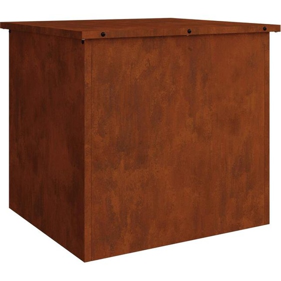 vidaXL Coffre de rangement de jardin en acier 55 x 50,5 x 50 cm 220 rouillé