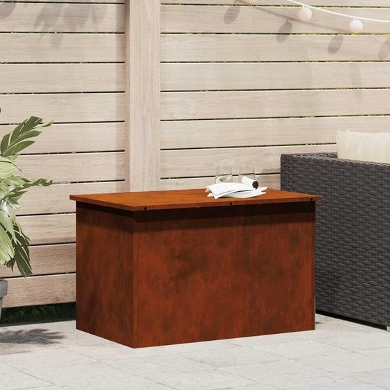 vidaXL Coffre de rangement pour jardin, en acier galvanisé, 80 x 50,5 x 50 cm, capacité de 175 litres