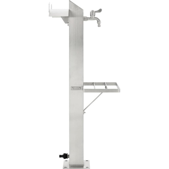 vidaXL Colonne deau de jardin Acier inoxydable Carré 95 cm