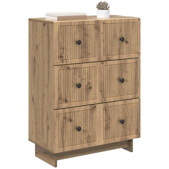 vidaXL Commode Artisan - Chêne 66 x 34,5 x 90 cm - Panneau de particules