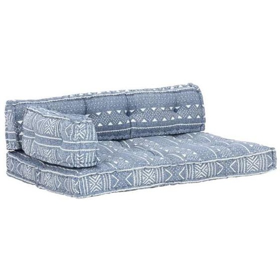 vidaXL Coussin de Canapé Palette Coussin de Sofa Palette Rembourrage Salon Maison Intérieur Confortable et Doux Indigo Tissu 287726