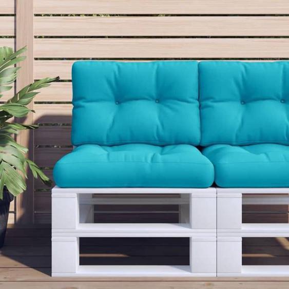 vidaXL Coussin de palette turquoise 60x40x12 cm tissu 360578