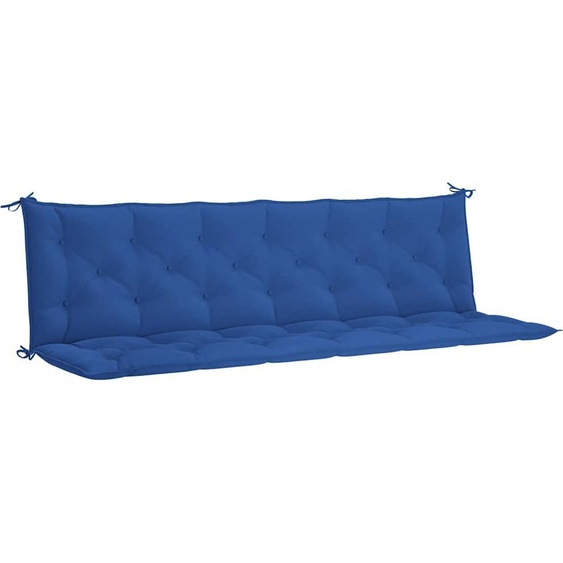 vidaXL Coussins de banc de jardin 2 pcs. Bleu 200x50x7 cm Tissu Oxford