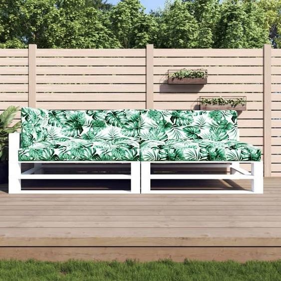 vidaXL Coussins de palette 5 pcs motif de feuilles tissu 360789