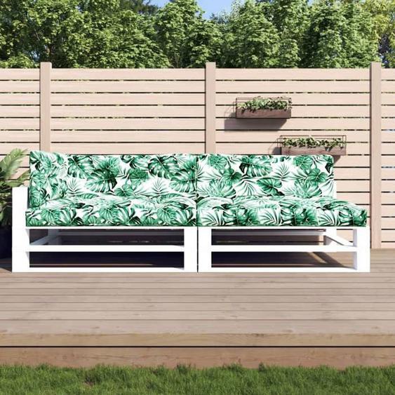 vidaXL Coussins de palette 5 pcs motif de feuilles tissu 360789