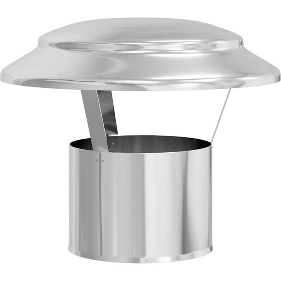 vidaXL Couverture de pluie cheminée argent 25 x 25 x 20 cm acier inoxydable