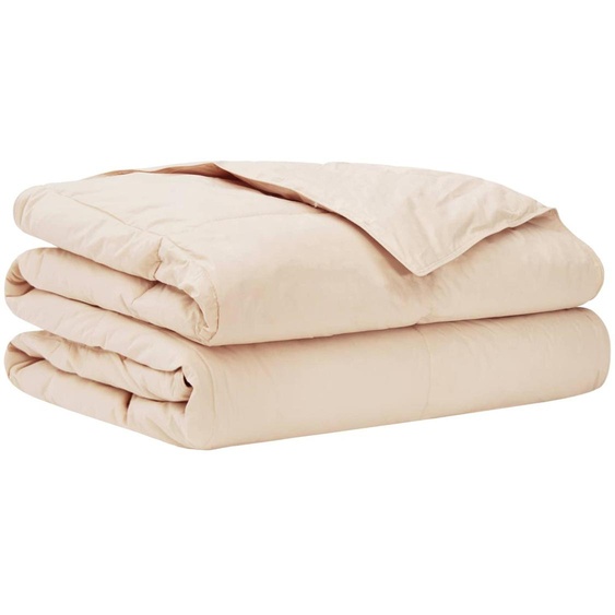 vidaXL Couverture dété beige 200 x 220 cm 100 % kapok naturel