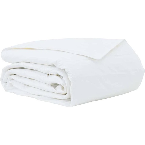 vidaXL Couverture dété Blanc 200 x 220 cm Plume