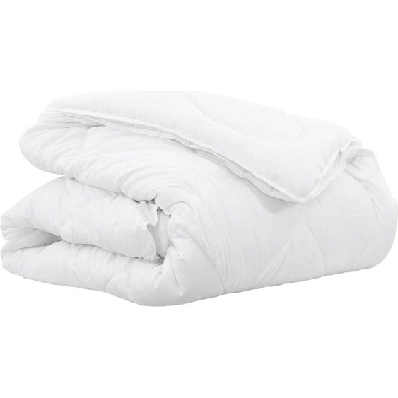 vidaXL Couette 2-en-1 blanche 240 x 220 x 8 cm en polyester
