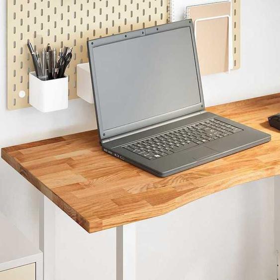 vidaXL Dessus de bureau marron clair bois chêne massif rectangulaire, plan de travail de cuisine, plan de travail de 4009018