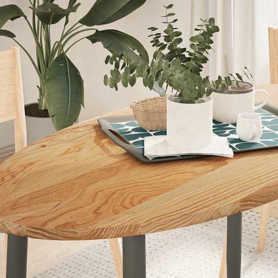 vidaXL Dessus de table 120x60x2 cm bois de chêne massif ovale 4009047