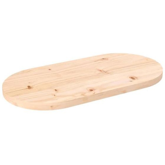 vidaXL Dessus de table 70x35x2,5 cm bois de pin massif ovale 824345