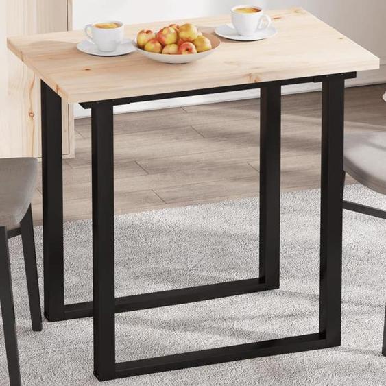 vidaXL Dessus de table 80x50x2,5 cm rectangulaire bois de pin massif, dessus de table en bois, dessus de table à manger, 847427