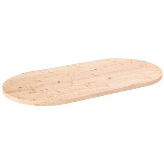 vidaXL Dessus de table 90x45x2,5 cm bois de pin massif ovale 824355
