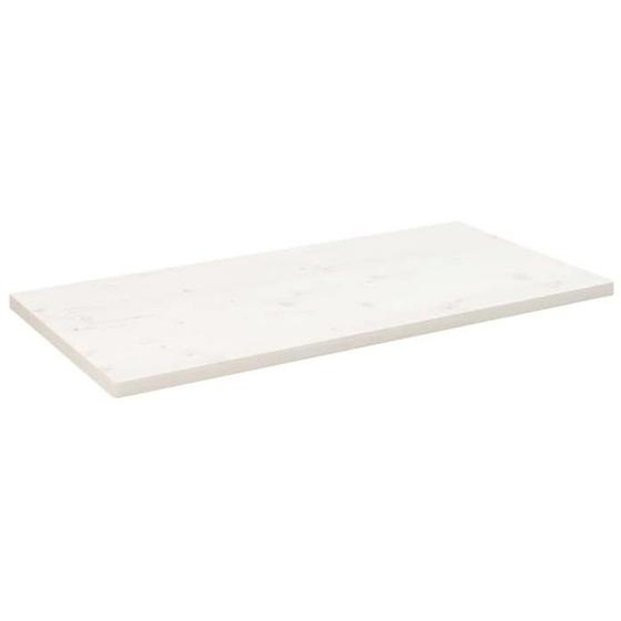 vidaXL Dessus de table blanc 100x60x2,5 cm bois de pin massif 824416
