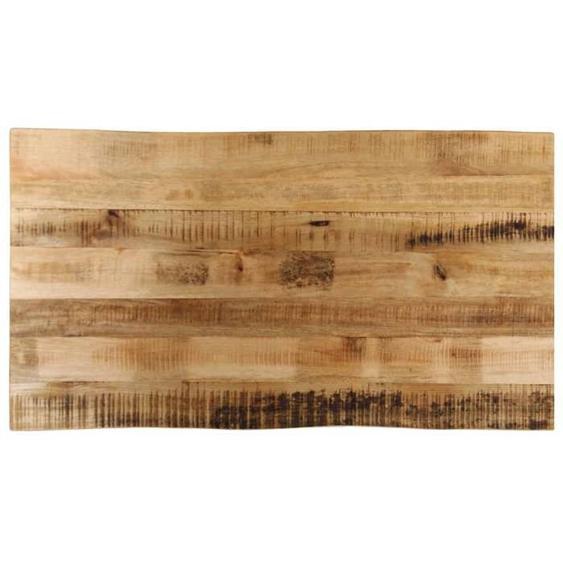 vidaXL Dessus de table bord vivant 120x60x2,5 cm bois de manguier brut, dessus de table en bois, dessus de table dappoint, 370672